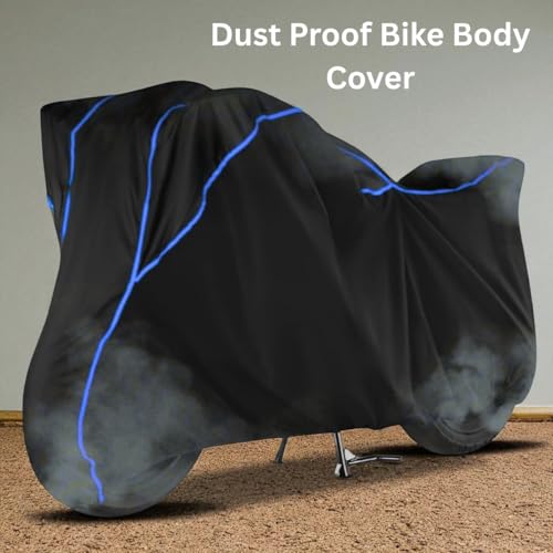 Image of Water Resistant Bike Cover for TVS Apache RTR 180 | All Weather UV & Heat Resistant, Dustproof, Triple Stitched, Windproof Elastic Bottom