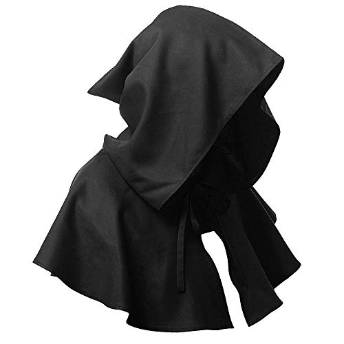Faxiang Neutral Cowl Hat Costume Shawl Short Cloak Witchcraft Hooded Cape Cosplay 7 Colors Green #TOP4