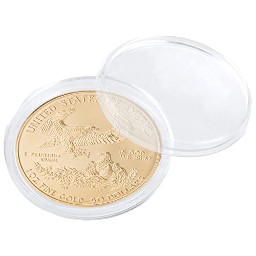 Capsulas plásticas para monedas transparentes 300 piezas 40 mm miniatura 5