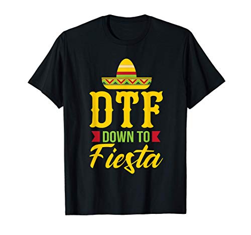 DTF Down To Fiesta Cinco De Mayo funnu Sombrero Camiseta
