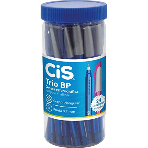 Caneta Esferográfica, CIS, Trio Bp 52.4400, Multicor, pacote de 24