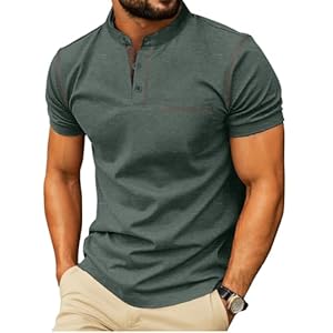 Sailwind Mens Henley Shirts Short Sleeve Summ...