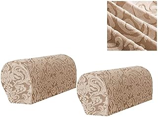 Kaket 2 PCS Sofa Armrest Covers, Armchair Covers for Arms, Armrest Covers for Armchair, Sofas, Couches, Recliner (Apricot)
