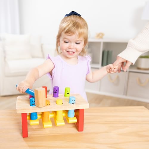 Image of Melissa & Doug Deluxe Wooden Pound-A-Peg Toy with Hammer - FSC Certified (Pack of 6)
