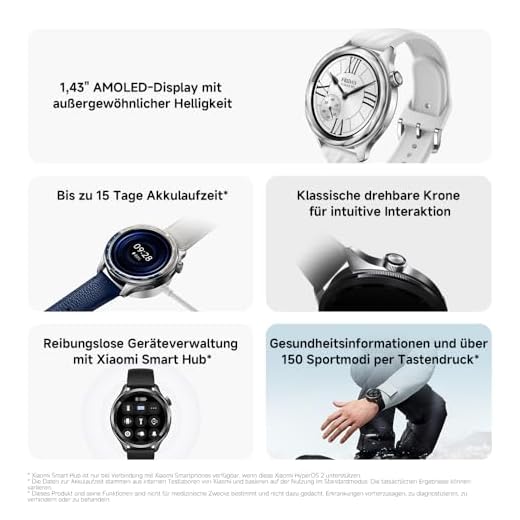 XIAOMI Watch S4 Smartwatch mit Fitnessüberwachung