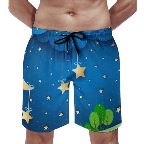 Maillot de bain séchage rapide lune étoilée pour la plage
