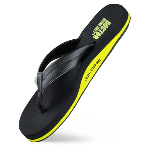 Image of DOCTOR EXTRA SOFT Thong Arch Support Ortho Slippers for Mens| Orthopedic Diabetic & Stylish| Lightweight Comfortable & Casual| Cushion Anti-Skid Bedroom Daily Use House Flip-Flops Gents Boys D-38