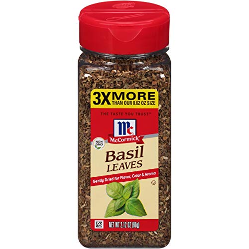 McCormick 2.12oz Basil Leaves - Perfect for Adding a Delicate Flavor to Your Favorite Dishes!