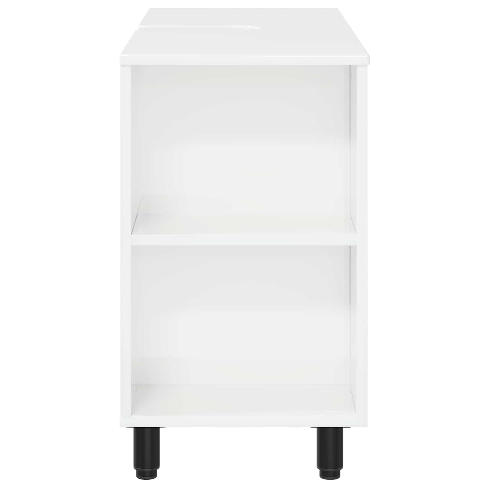Mobile sottolavabo bianco lucido, 80 x 35 x 60 cm, mobile da bagno