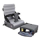 Dreambaby Grab ‘N Go Travel Booster Seat – Portable Toddler High Chair for Dining (6M-5Y) with Storage & Shoulder Strap