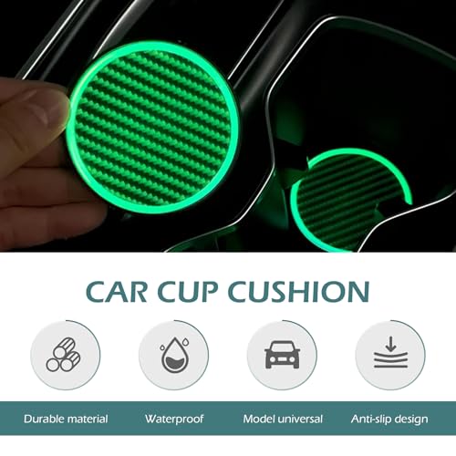 Portavasos para auto con diseño de fibra de carbono miniatura 5