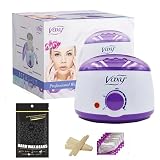Vaxy Waxing Kit Wax Warmer Electric Wax Pot Heater with Accessories, A Complete at-Home Hair Removal Wax Kit Painless Hard Wax for full Body, face, Bikini Area, Eyebrows (Sea Mud)