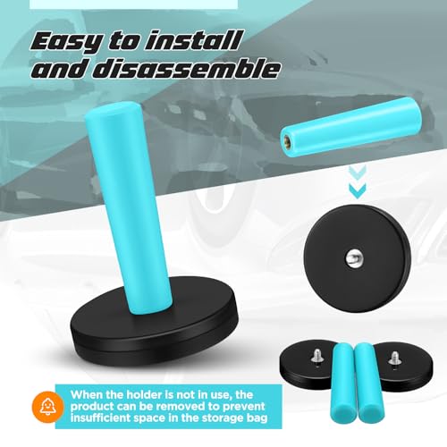 Image of 16 Pcs Cyan Car Vinyl Wrap Magnets Holder Tool Kits for Car Wrapping and Crafts Sign Making Window Tint Tools Magnets