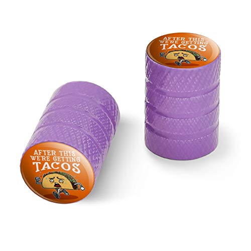 After This We're Getting Tacos Running Runner Marathon Motorcycle Bicycle Bike Tire Rim Wheel Aluminum Valve Stem Caps