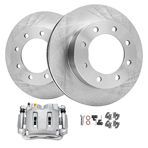Image of Detroit Axle - 4WD Front Brake Kit for Ford 2005-2012 F-250 | F-350 Super Duty [Dual Piston Caliper] Disc Brake Rotors Disc Brakes Caliper w /Bracket Replacement