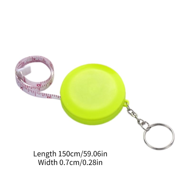 Cinta métrica retráctil de 5 uds., Cinta métrica de 150cm for medir el Cuerpo(Light Red)