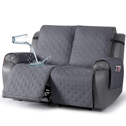 TAOCOCO Capa impermeável para cadeira reclinável, capas antiderrapantes para poltrona reclinável com bolso, capa de sofá reclinável lavável, protetor de móveis para crianças, animais de estimação