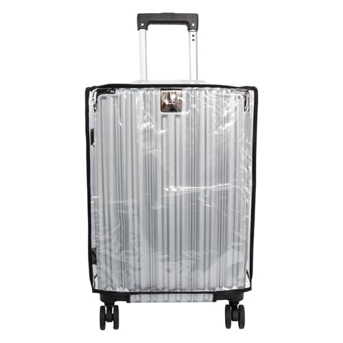 JOLYEAK PVC Suitcase Cover Protector 20/22/24/26/28/30 Inch Suitcase Baggage Covers Transparent Luggage Cover for Wheeled Suitcases (24)