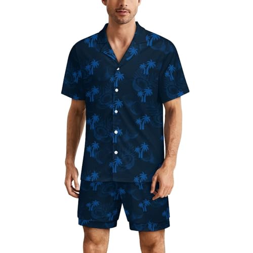 Pyjama homme doux manches courtes vêtement de nuit LAIUE White-4