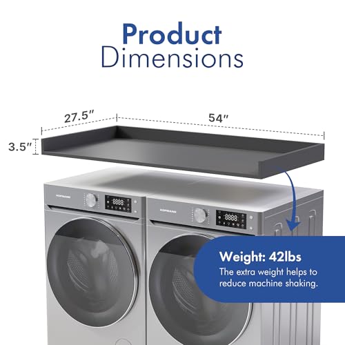 Officesimplius WDCT03 Officesimpli Washer Dryer Countertop W Non-Slip Pads, Made In Usa, Laundry Room Wood Topper thumb #4