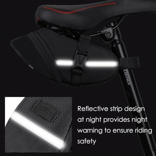 Sacoche selle vélo Bianchi extensible et étanche en noir