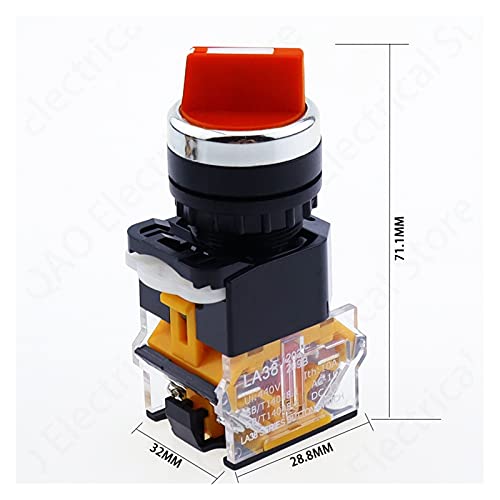 Encodeur rotatif 22mm JCAKES sélecteur 2 positions 1NO1NC - 6