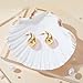 Gacimy 14K Gold Plated Teardrop Earrings Dupes for Women, Chunky Drop Earrings for Women with 925 Sterling Silver Post, 1 Inches