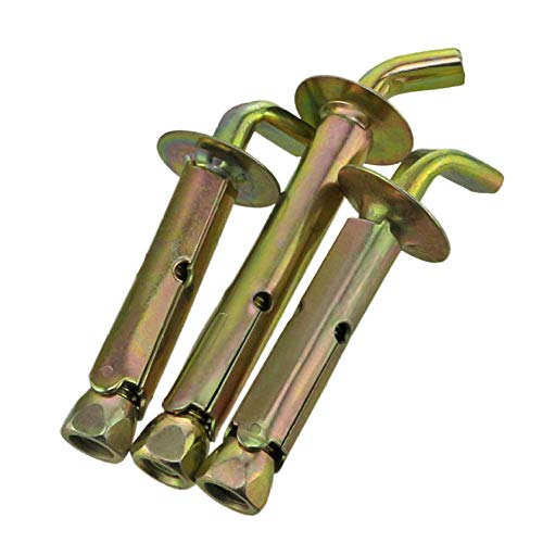 Preisvergleich Produktbild An der Wand montierte schwere Schrauben, Schraubenhaken, 5PCS-Expansionsschrauben für elektrische Warmwasserbereiter-M10 x 120 mm_Biegung um 120 Grad