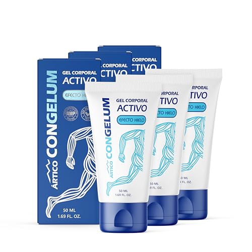 Congelum | Gel Corporal Refrescante con Mentol, Romero y Extractos Botánicos | Textura Ligera de Rápida Absorción | Cuidado Diario para Piernas, Brazos y Espalda | 50 ml | 3 Pack
