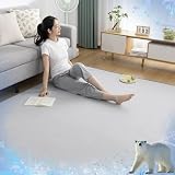 Sun Deco カーペット 夏用 ラグマット 接触冷感 ラグ 185×185cm（約2畳） 抗菌 防臭 防ダニ 滑り止め付き ひんやり 吸湿速乾 洗える グレー