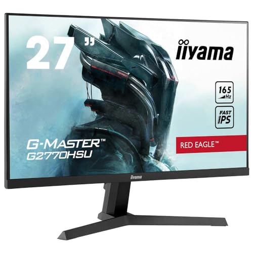 iiyama Ecran 27 G-Master G2770HSU-B1 Red Eagle, Fast IPS, FHD@165Hz, 0,8 ms, HDMI/DP/USB, Freesync, Black Tuner, Speakers, ecran pc Gamer
