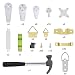 Colgador para Cuadros Kit 107pcs Metal Plásticos Marco de Fotos Ganchos Para...