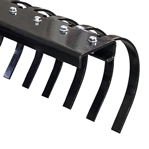 MOTOALLIANCE Impact Implements™ CAT-0 Three Point Landscape Rake. Heavy Duty 50" Width with Replaceable Spring Steel Tines for Clearing Brush, Raking Arenas, Preparing Soil and More. - Thumbnail 4