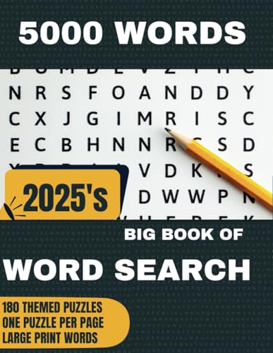 Big Book of Word Search Puzzles, Large Print: 5000 Words - 180 Themed Puzzles - For Adults, Seniors, and Teens
