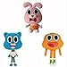 Dpprdl Preinstalled 3 Morceaux de 25cm World World Incroyable Chewing Gum Darwin Lapin poupée poupée poupée Jouet Mignon Chat Peluche Jouet Cadeau d'anniversaire