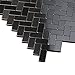SpeedTiles Caltrop Trendy Herringbone Metal Tiles for Kitchen Backsplash, Fireplace, Interior Wall - 3X Faster Peel & Stick Installation with No Mortar, No Grout - Black Stainless Steel - Sample