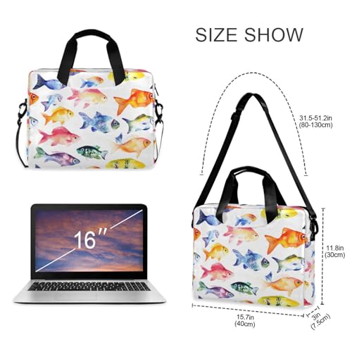 Bolsa de hombro para laptop acuarelas, maletín 13-16 pulg miniatura 3