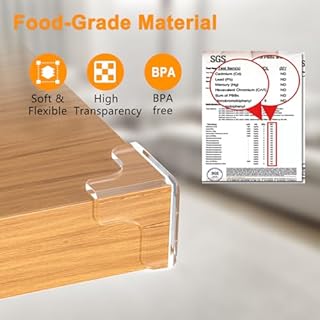 Table Corner Protectors for Kids, E-PROUSE 8PCS Pre-taped Baby Safety Furniture Corner Protectors with Strong Adhesive, Baby Proofing Corner Guards for Sharp Corners