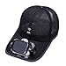 GZZG Sombrero de Ventilador Solar, Gorra de béisbol de Aire Acondicionado con Carga Solar USB, Verano, Viaje al Aire Libre, Sombrero de Sol Transpirable para Hombres y Mujeres Parejas