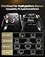 EasySMX D05 PC Controller mit Ladestation, Controller PC Wireless mit Hall Joystick & Hall Trigger, Bluetooth PC Controller für PC/Switch/Handy-Schwarz
