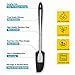 Silicone Jar Spatula, Small Rubber Scraper, Spatulas Silicone Heat Resistant, Seamless,Non StIck Cookware 11.2 Inch, Black.