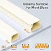 Delamu 157in Cord Hider, Cord Cover Wall Cable Management, Paintable Wire Cover for Cords, Cable Hider Raceway Kit, Cable Cover Concealer, Wire Hiders for TV on Wall, 10 X L15.7 W1.18 H0.6in, Beige