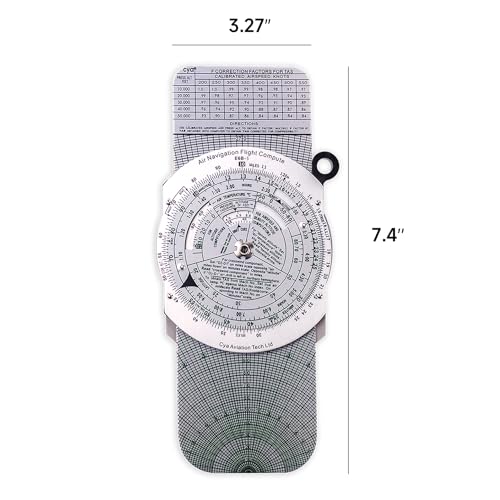 Computadora de vuelo CYA Micro E6B de aluminio 7.4 x 4 pulg miniatura 2