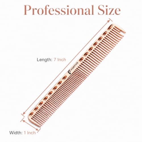Image of Professional 7 Inch Alminium Metal Hair Cutting & Styling Comb -Bronze