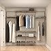 Closet Culture by Knape & Vogt Culture Closet Organization System with 6 Driftwood Wood Shelves, 8 feet