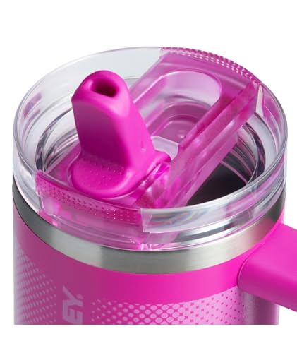 Image of Stanley Quencher ProTour Flip Straw Tumbler with Leakproof Lid 14 oz | Built-In Straw & Handle | Cupholder Compatible for Travel | Insulated Stainless Steel Cup | BPA-Free | Vivid Violet Fade