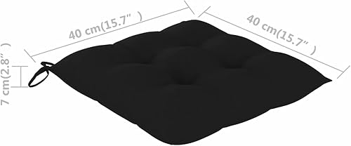 Miniatura 4 de Cojines para silla, 2 piezas, color antracita, 15.7 x 15.7 x 2.8 pulgadas, cojín de repuesto para tumbona de patio, cojín de tela Oxford, cojín de