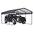 EBE 10 x 15 FT Outdoor Carport, Heavy Duty Metal Carports with Galvanized Steel Roof, Carport Canopy Garage Shelter Shade for Car, SUV, Truck, Boats and Tractors