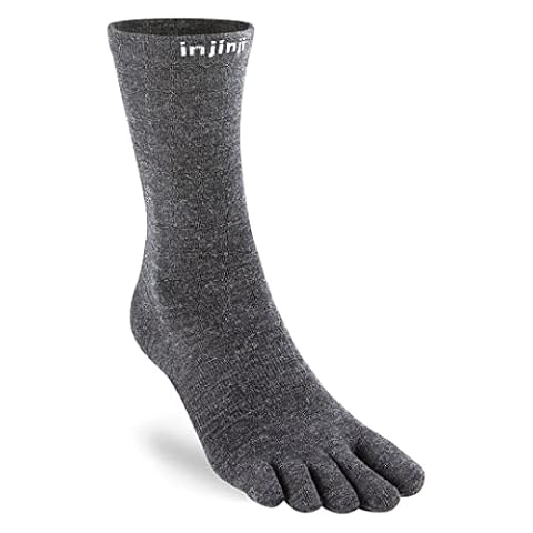 Injinji Unisex Liner Crew Wool skarpety, Slate, M