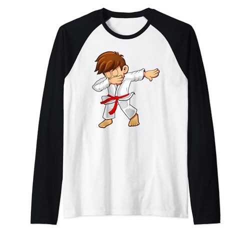 Celebración de la promoción del cinturón rojo de Tang Soo Do Camiseta Manga Raglan